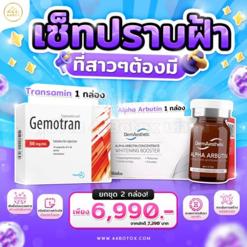 เซ็ทปราบฝ้าที่สาวๆต้องมี Alpha Arbutin + Transamin