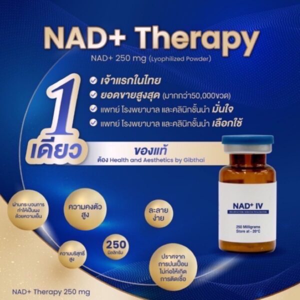 หนุ่มสาวระดับเซลล์ไม่มีสิ้นสุด ไว้ใจ NAD+ IV 250 mg เท่านั้น - Image 3