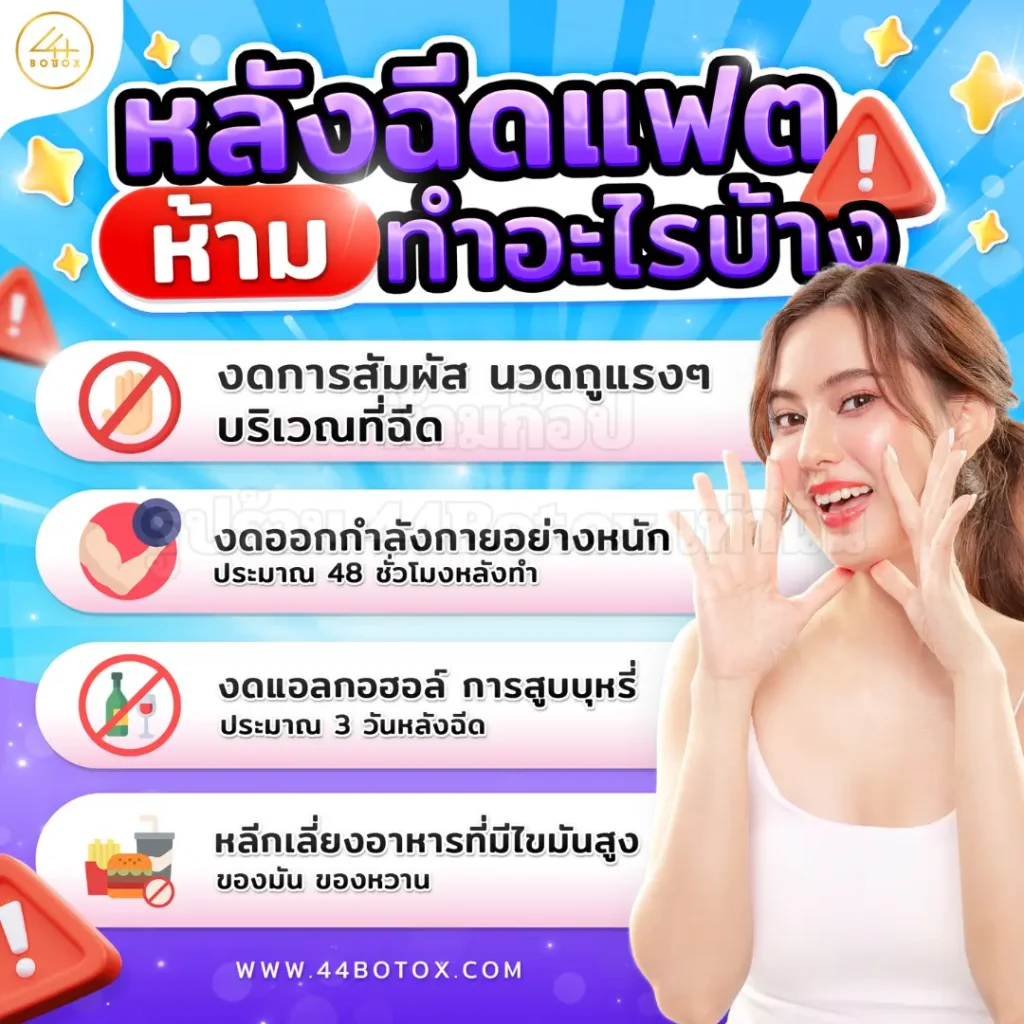 ข้อห้ามหลังฉีดแฟต